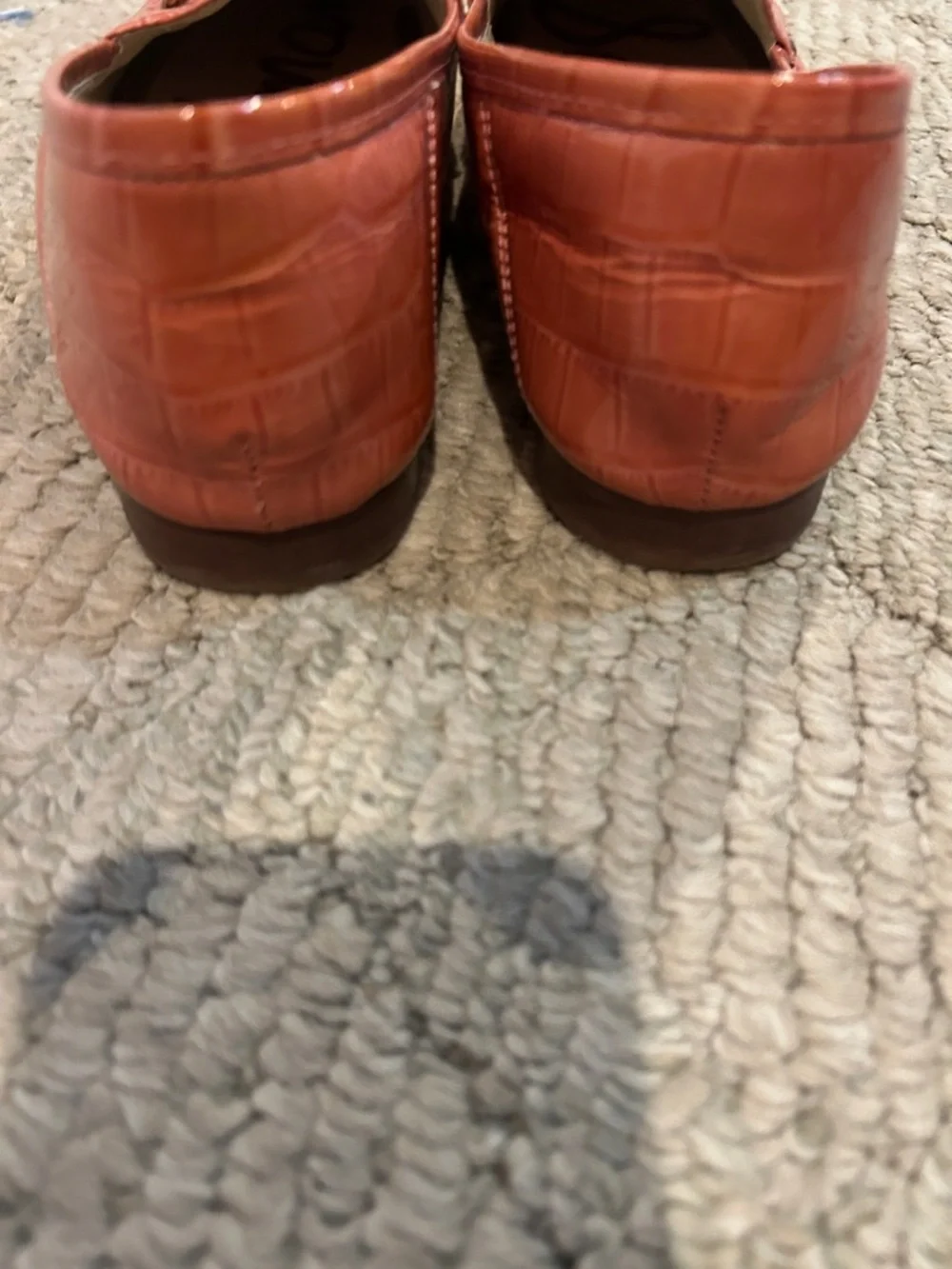 Sam Edelman Pink Croc-Embossed Leather Bit Loafer - Picture 9 of 12